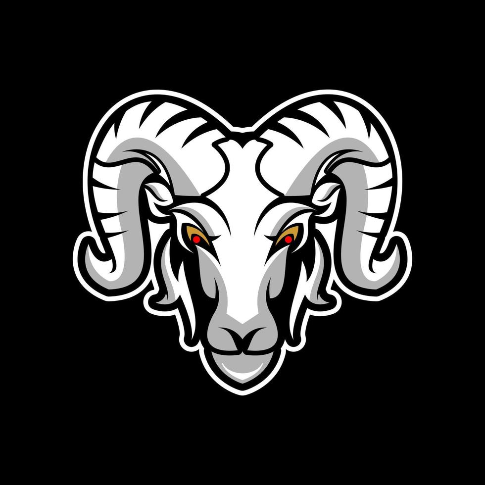 RAM hoofd logo illustratie vector