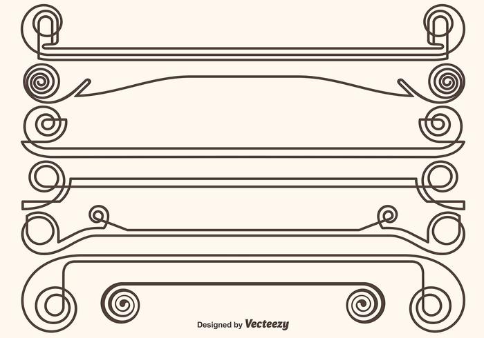 Set Ornamentele Dividers vector