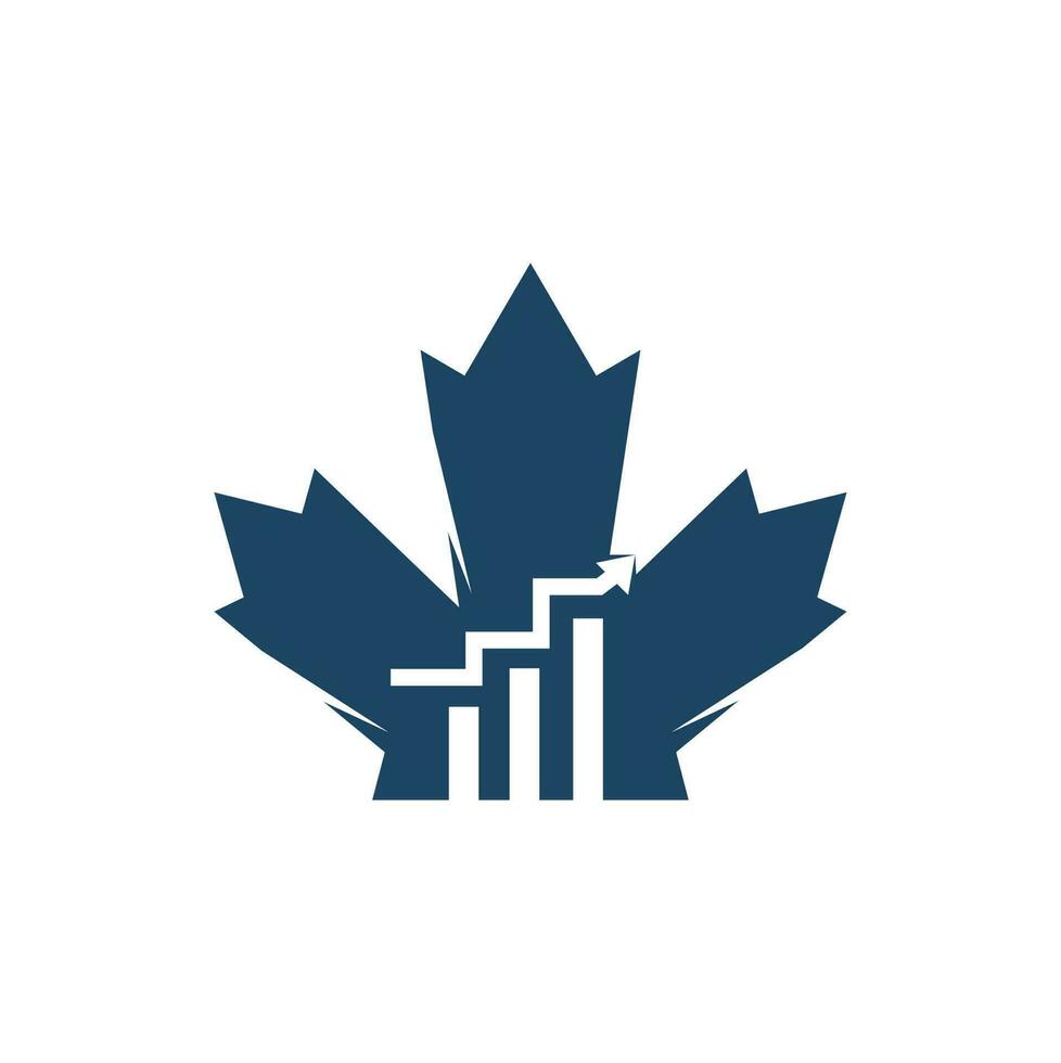 Canadees financieel logo . verzekering bedrijf Canada logo ontwerp illustratie . esdoorn- tabel financieel logo vector