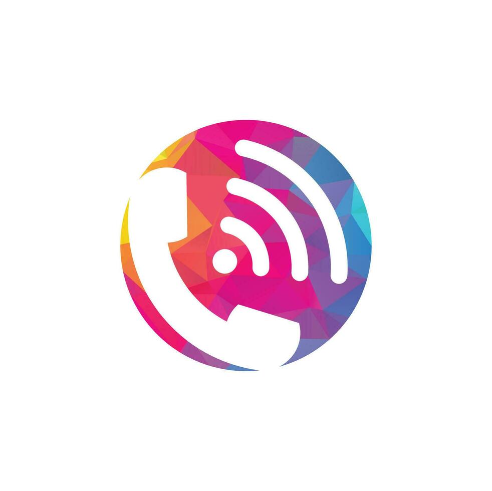 telefoontje logo Wifi icoon ontwerp vector. telefoon en Wifi logo ontwerp sjabloon. vector