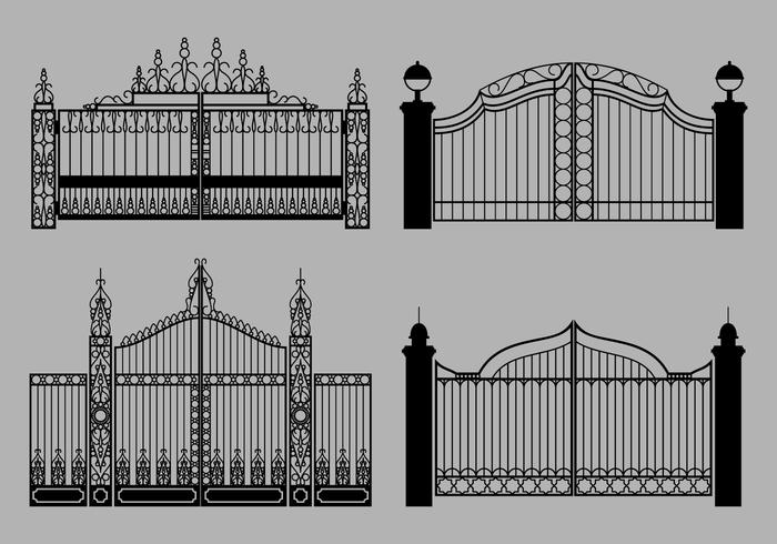 Open Gate Gratis Vector