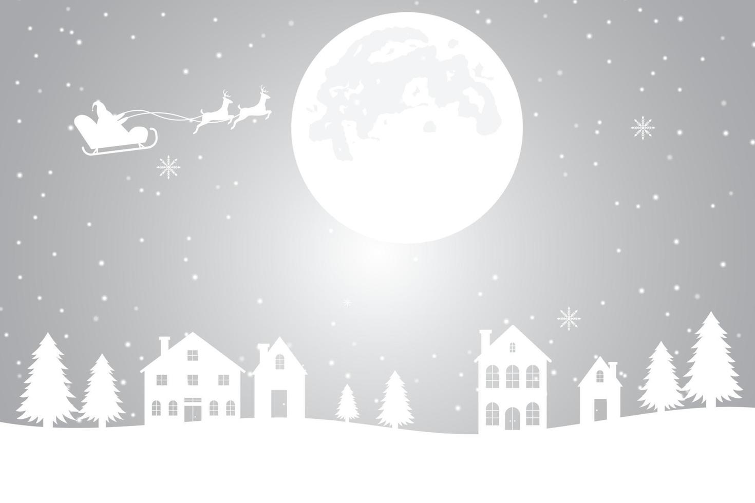 vrolijk kerstmis, winter achtergrond met besneeuwd bomen en sneeuw, illustratie vector