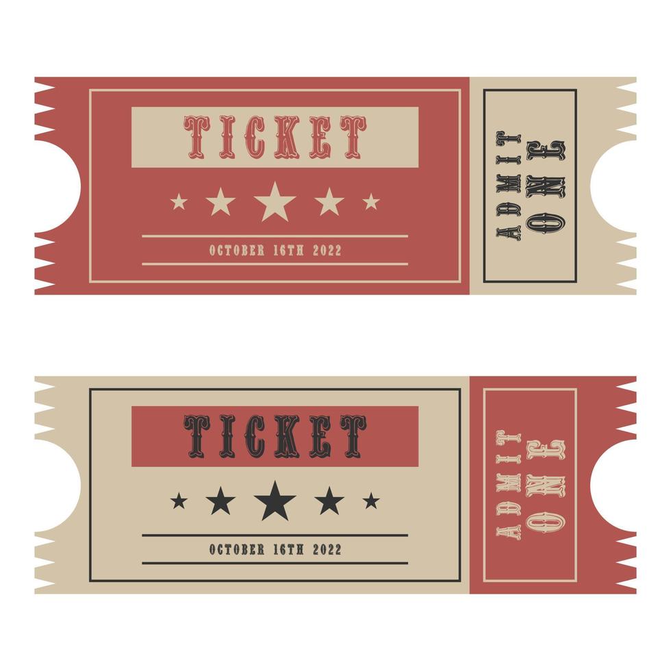 retro ticket ontwerp. realistisch ticket. bekennen alleen. vector illustratie