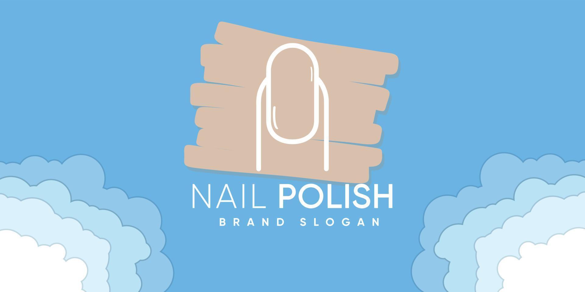 nagel Pools logo met claudy achtergrond stye premie vector