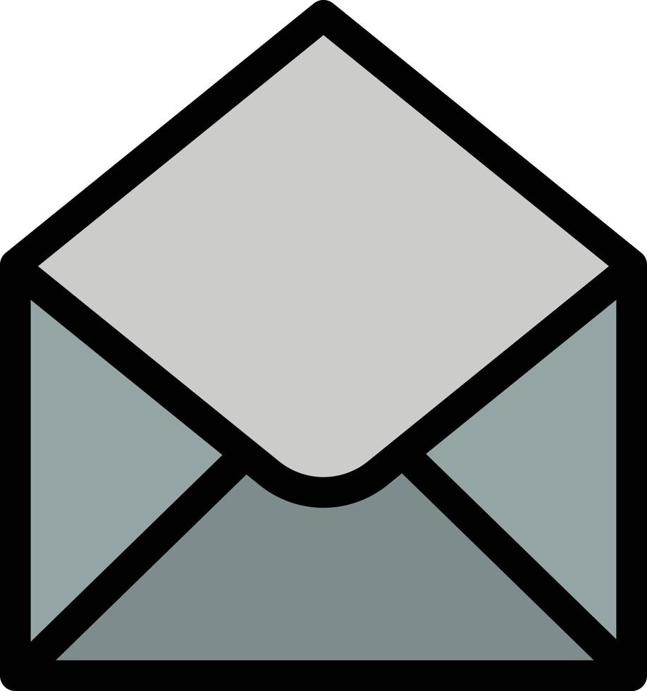 sms e-mail mail bericht vlak kleur icoon vector icoon banier sjabloon