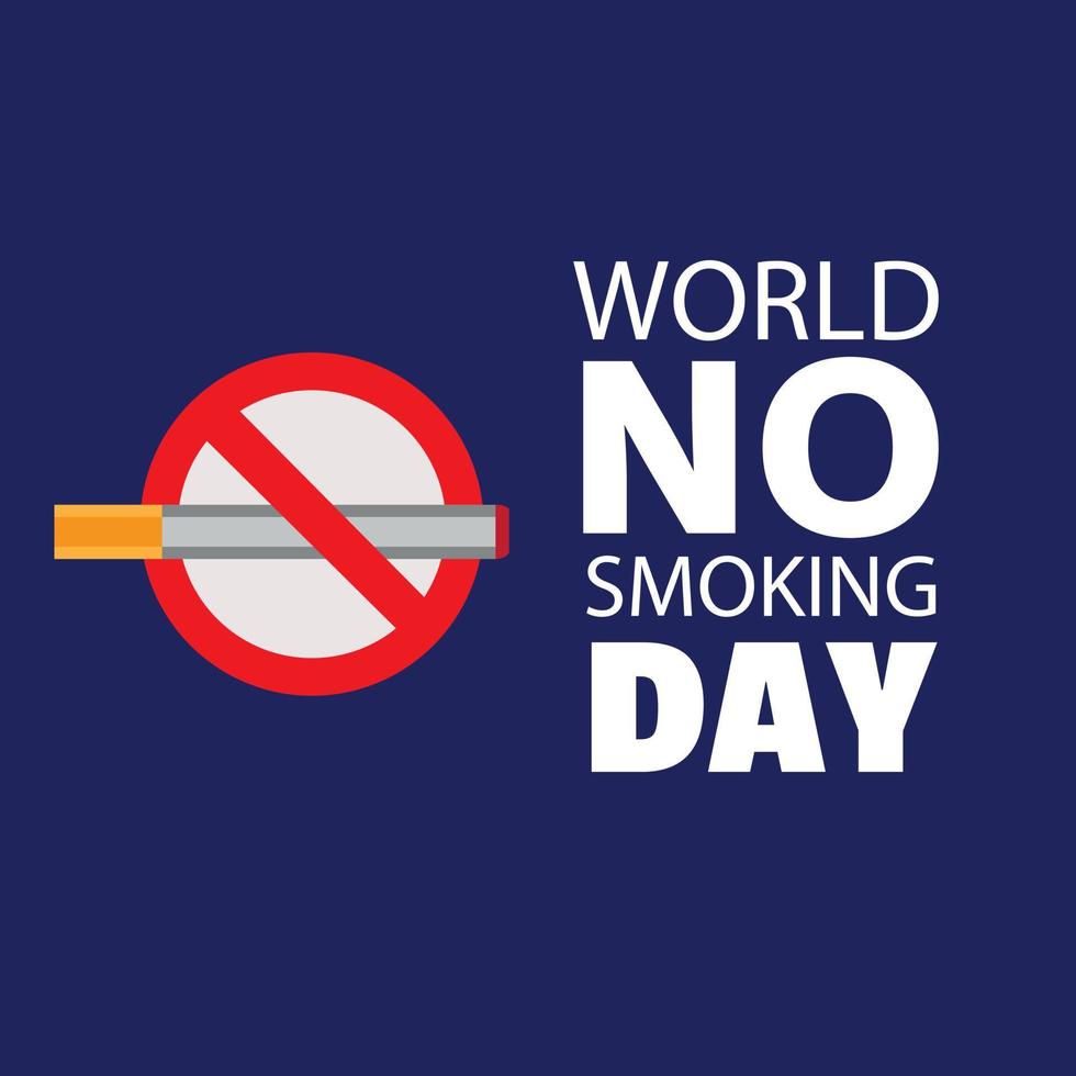 vector herdenking van nationaal Nee roken dag