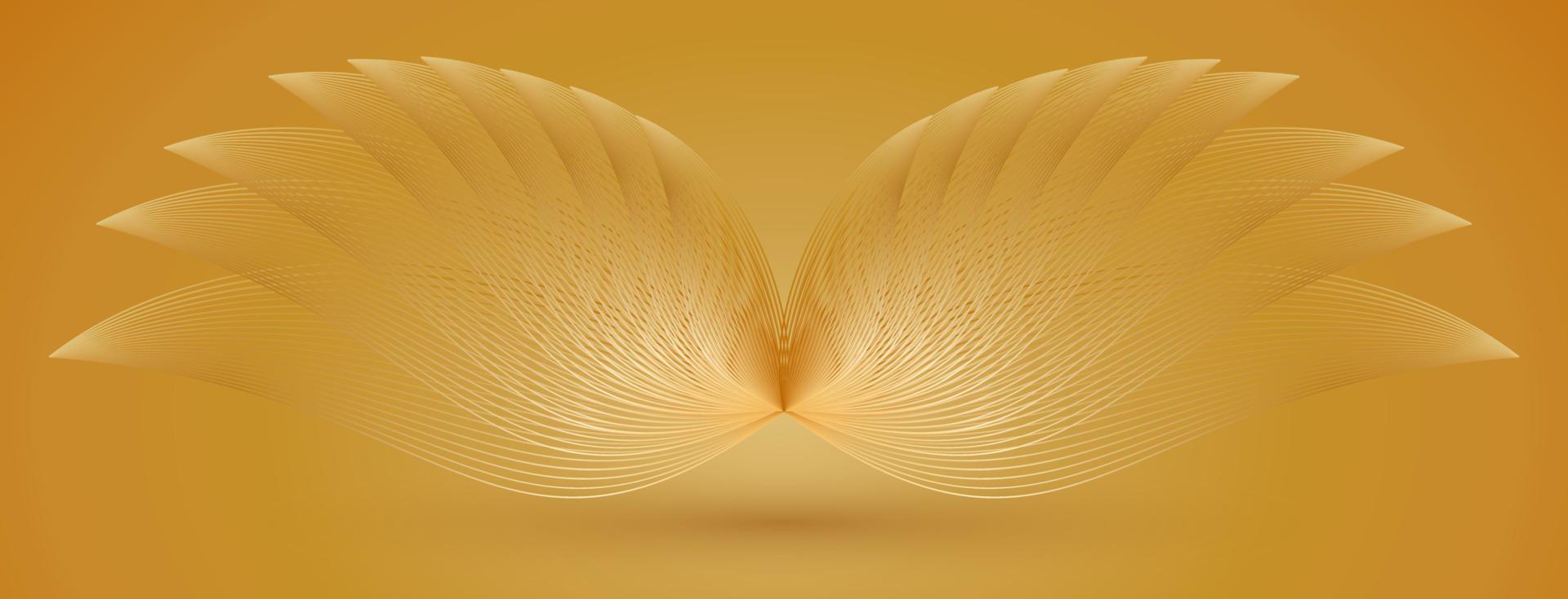 vector illustratie van gouden Vleugels.