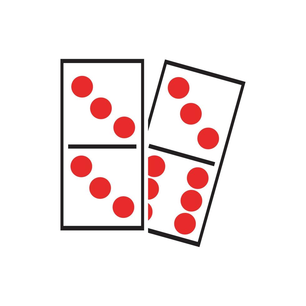 logo van domino spellen vector