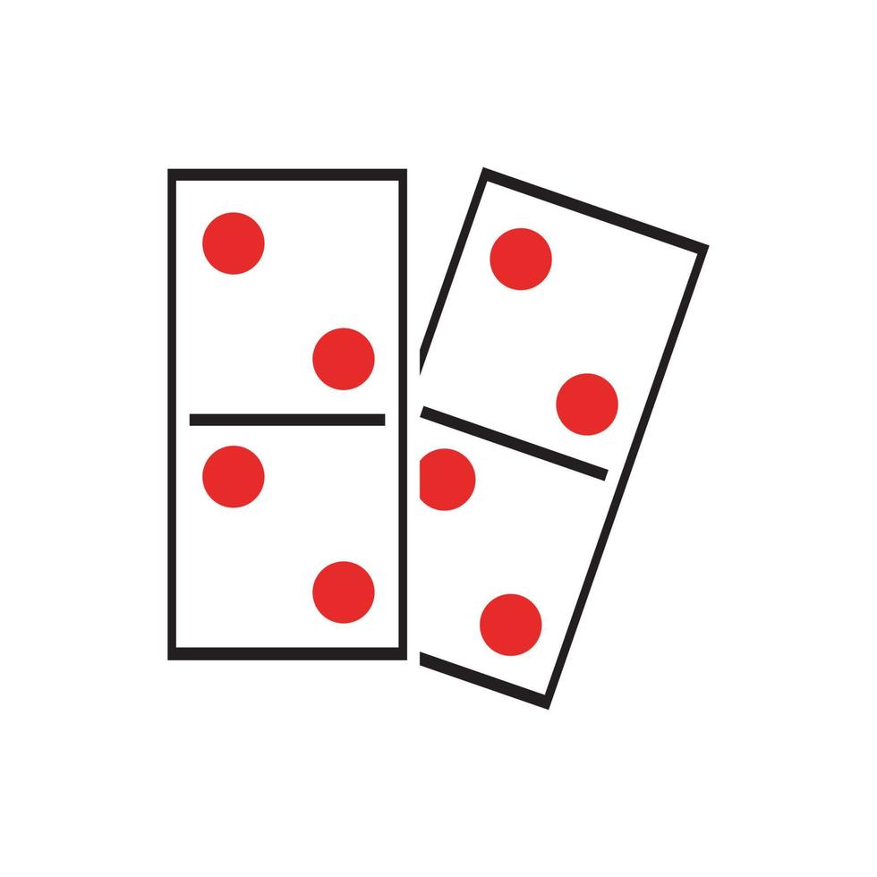 logo van domino spellen vector