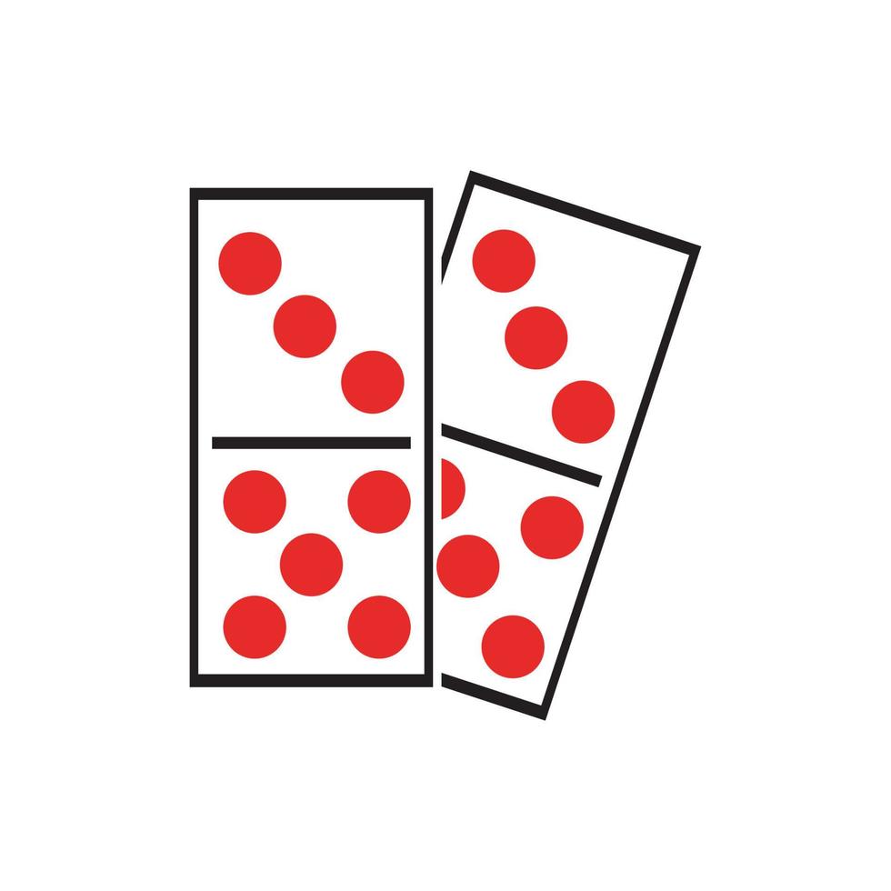 logo van domino spellen vector