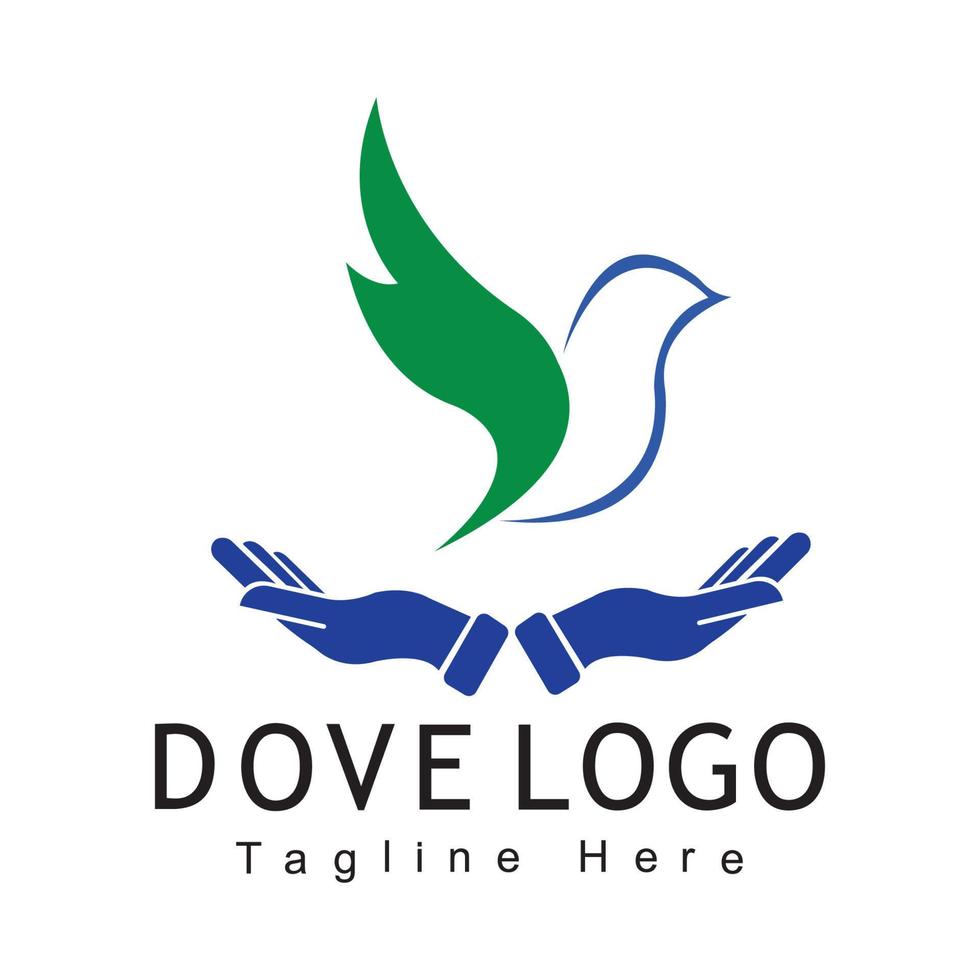 vogel duif logo sjabloon vector