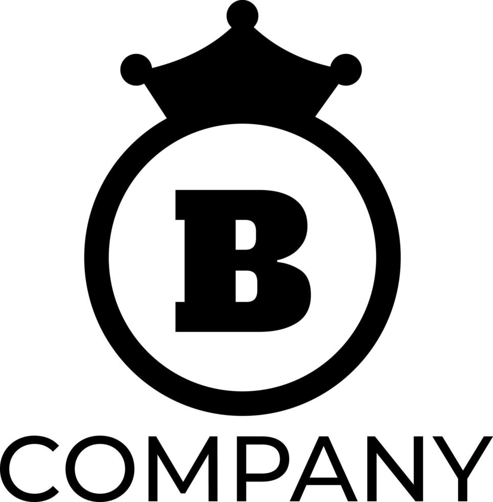 b ring koning logo vrij vector