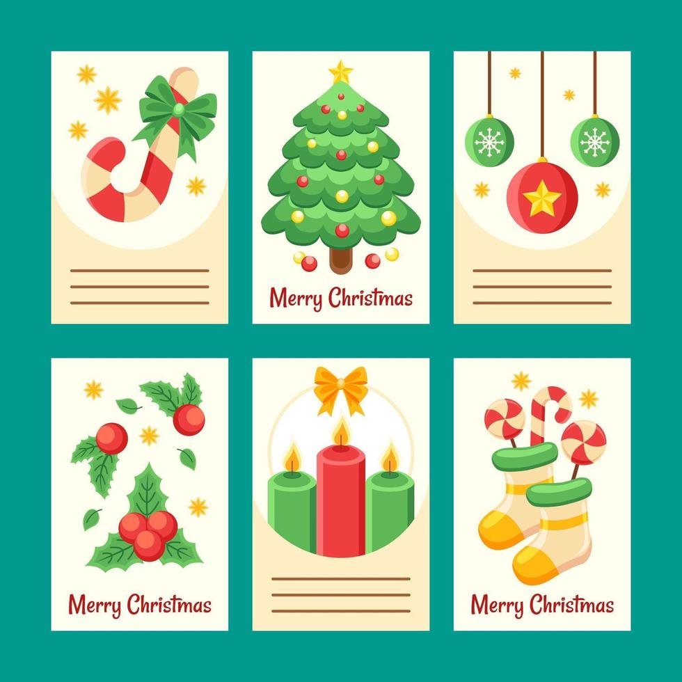 leuke kerstkaartcollectie vector