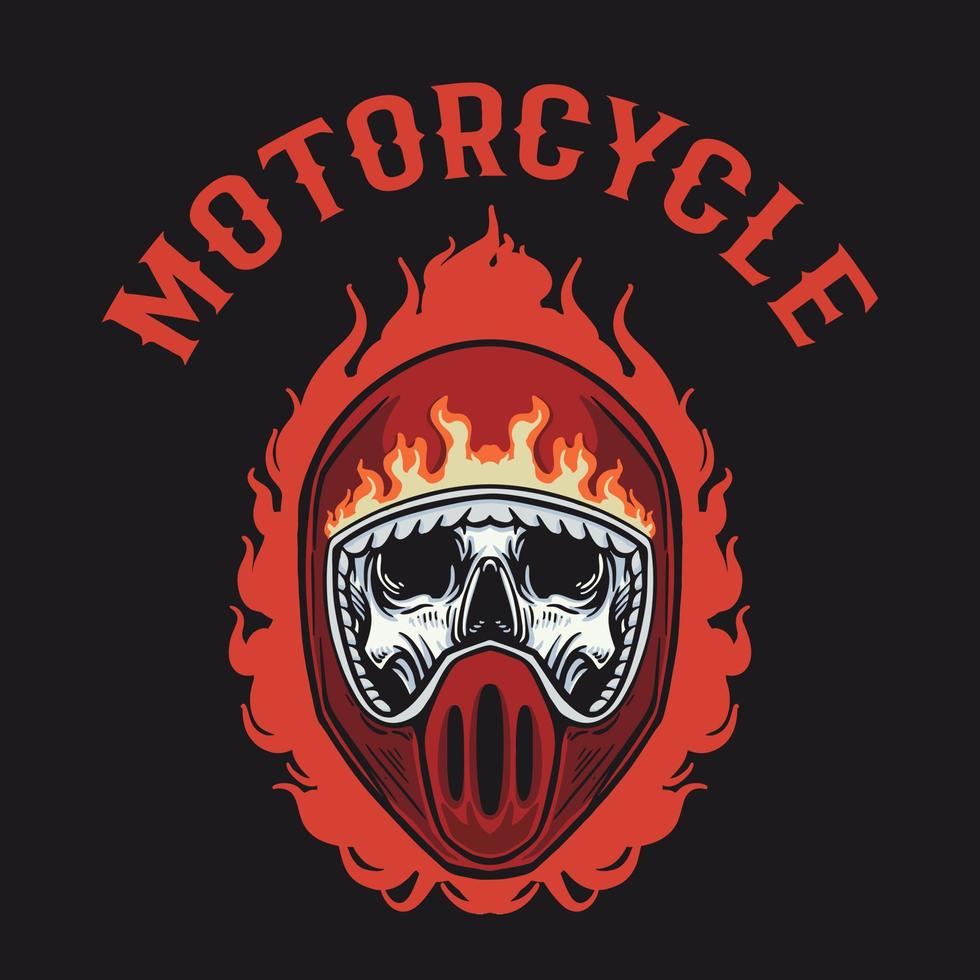 schedel helm motorfiets vector illustratie