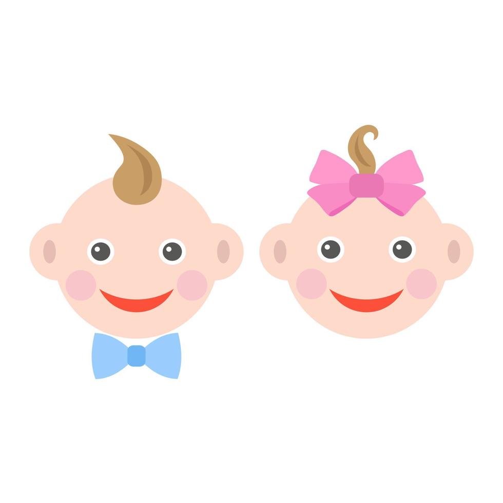 jongen en meisje logo illustratie vector