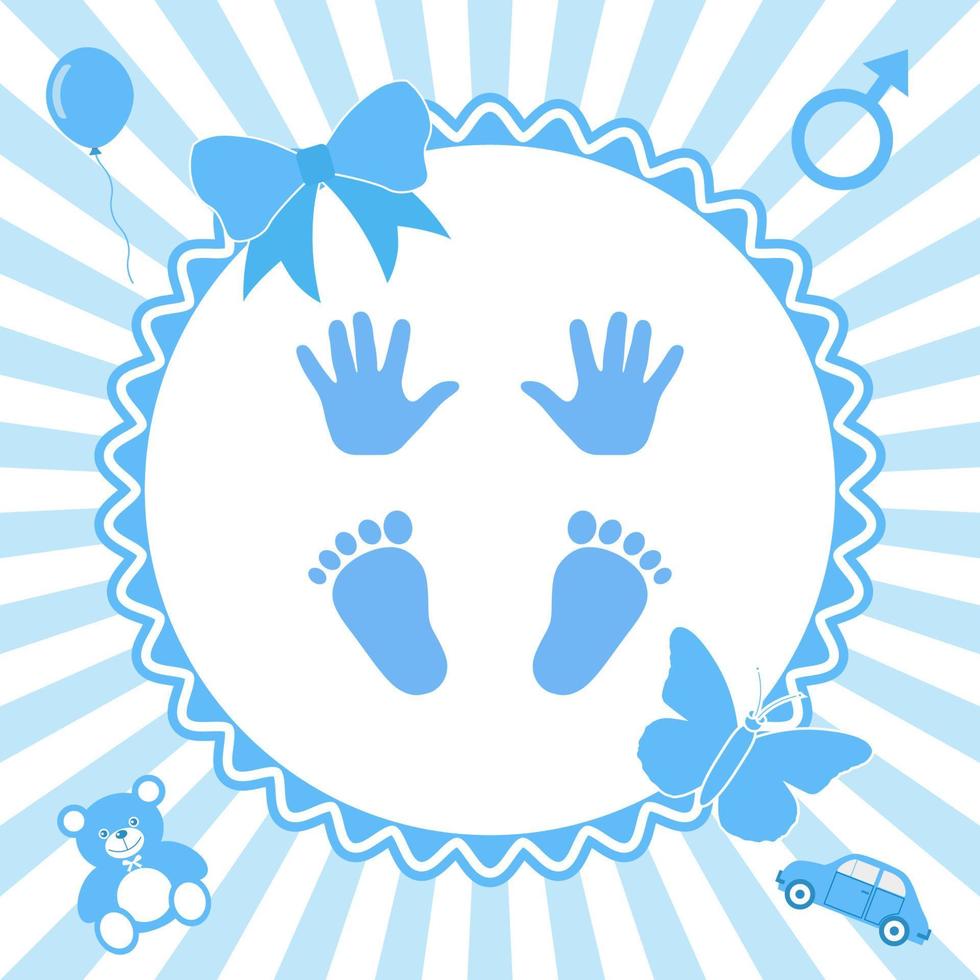 pasgeboren baby jongen logo illustratie vector
