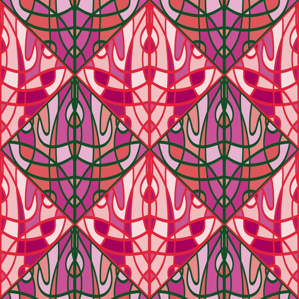 elegant mozaïek- van lijnen naadloos patroon. decoratief abstract wijnoogst ornament. vector