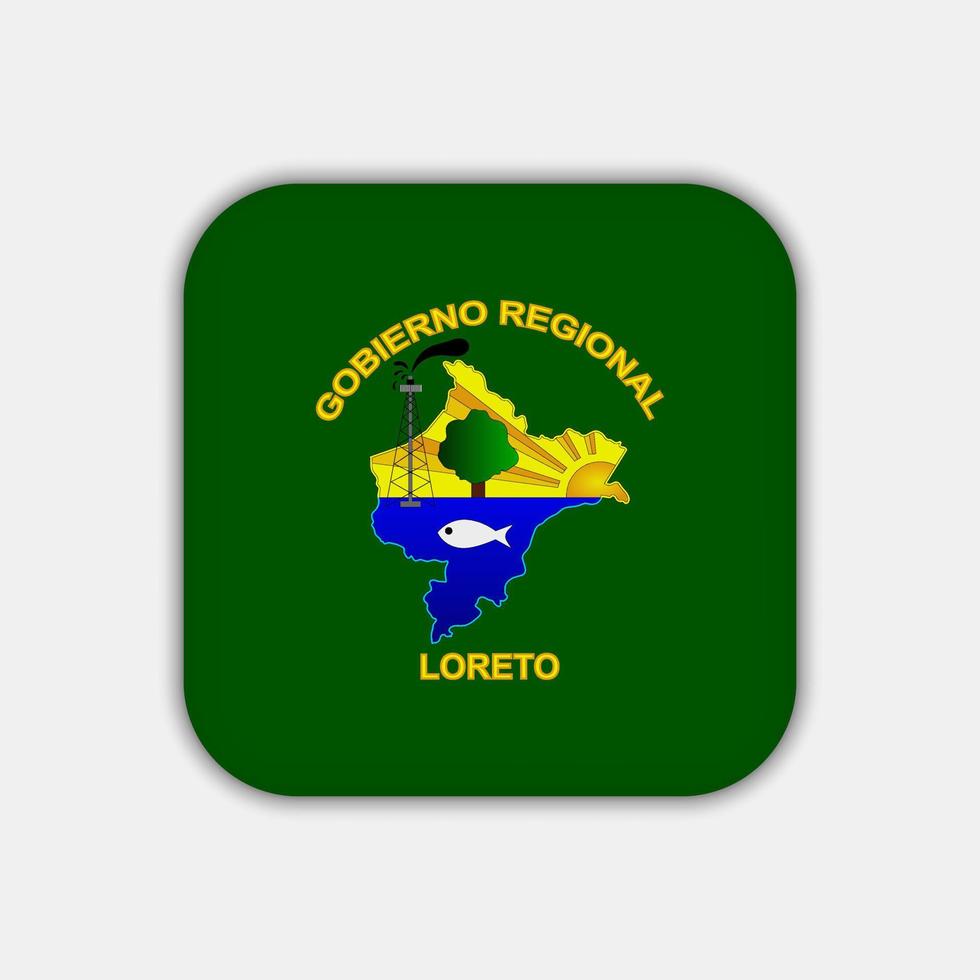 afdeling van Loreto vlag. Peru. vector illustratie.