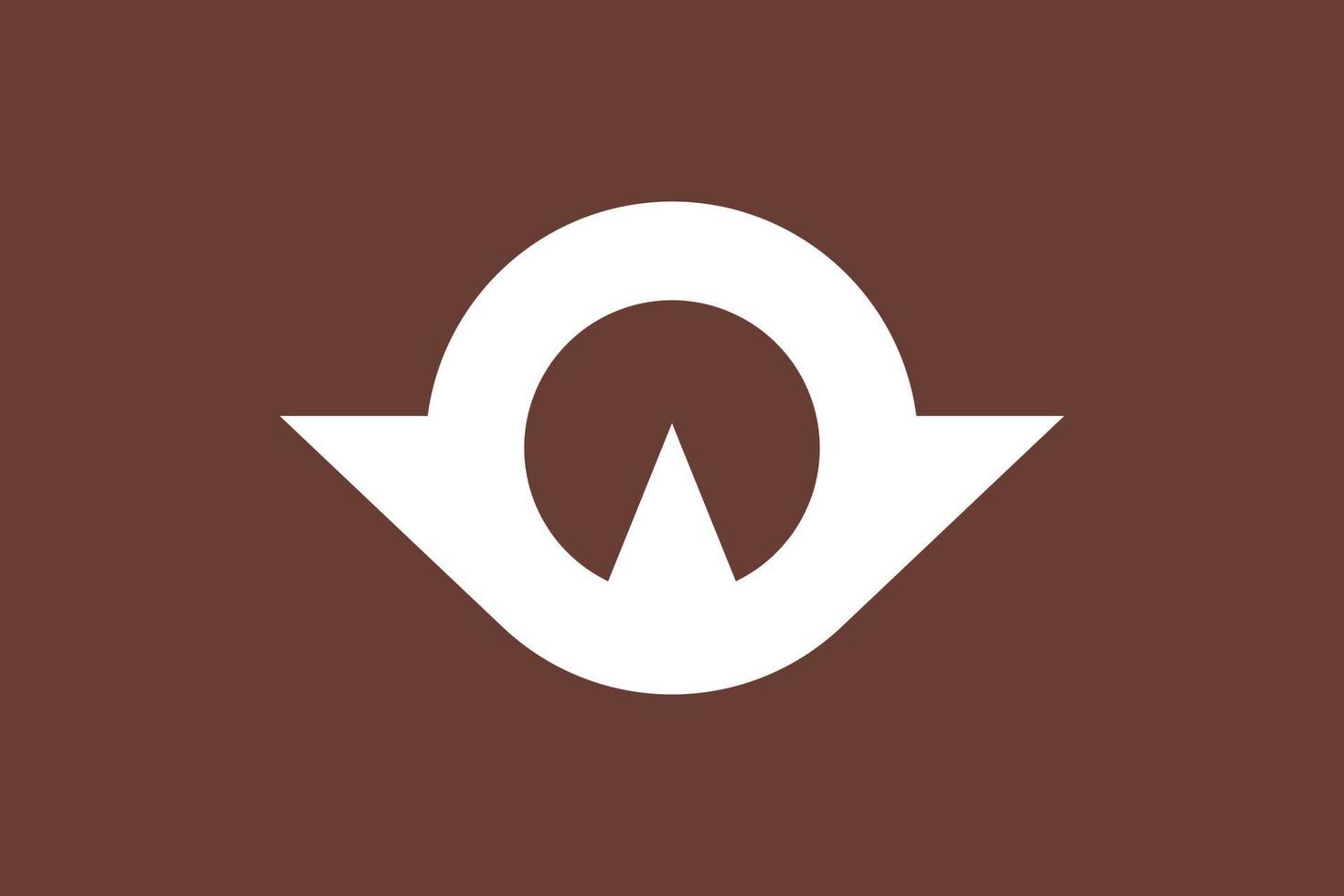 yamaguchi vlag, Japan prefectuur. vector illustratie