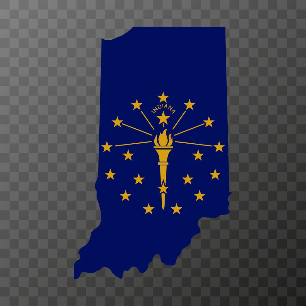 Indiana staat vlag. vector illustratie.