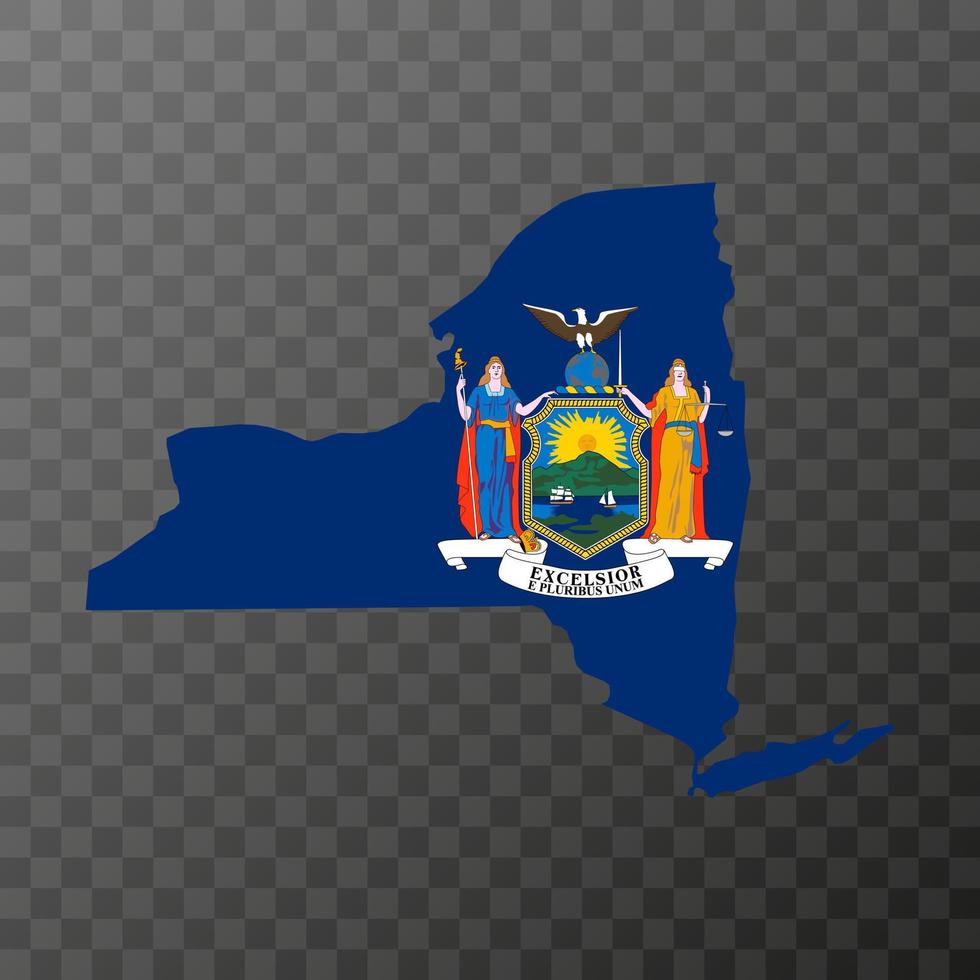 nieuw york staat vlag. vector illustratie.