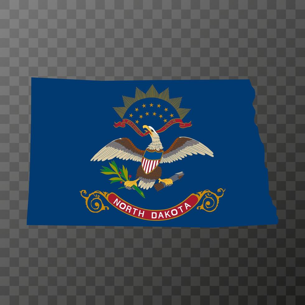 noorden dakota staat vlag. vector illustratie.