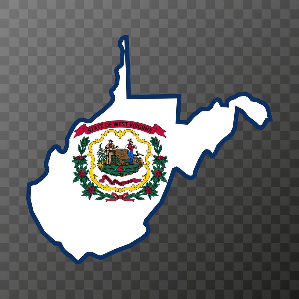 west Virginia staat vlag. vector illustratie.