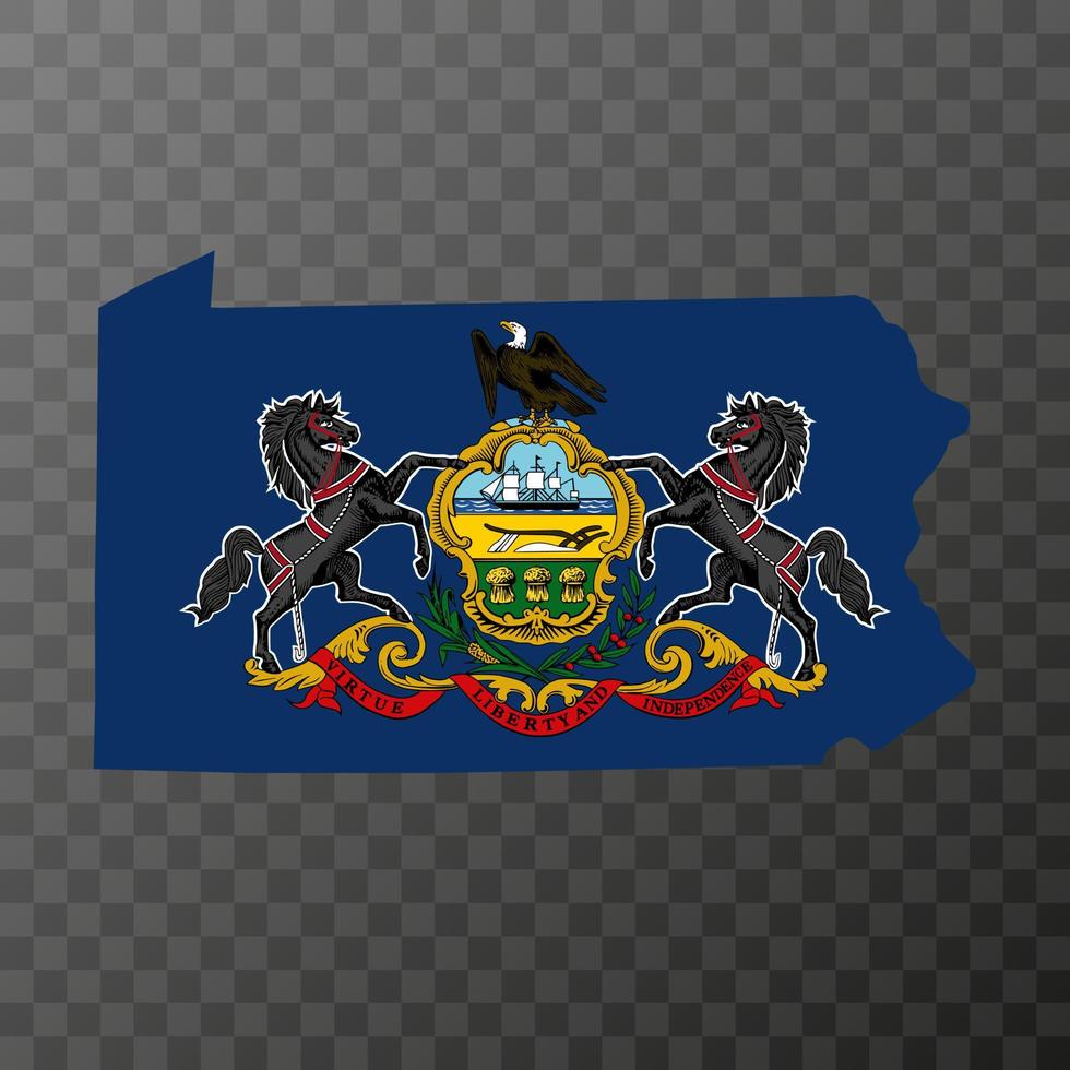Pennsylvania staat vlag. vector illustratie.