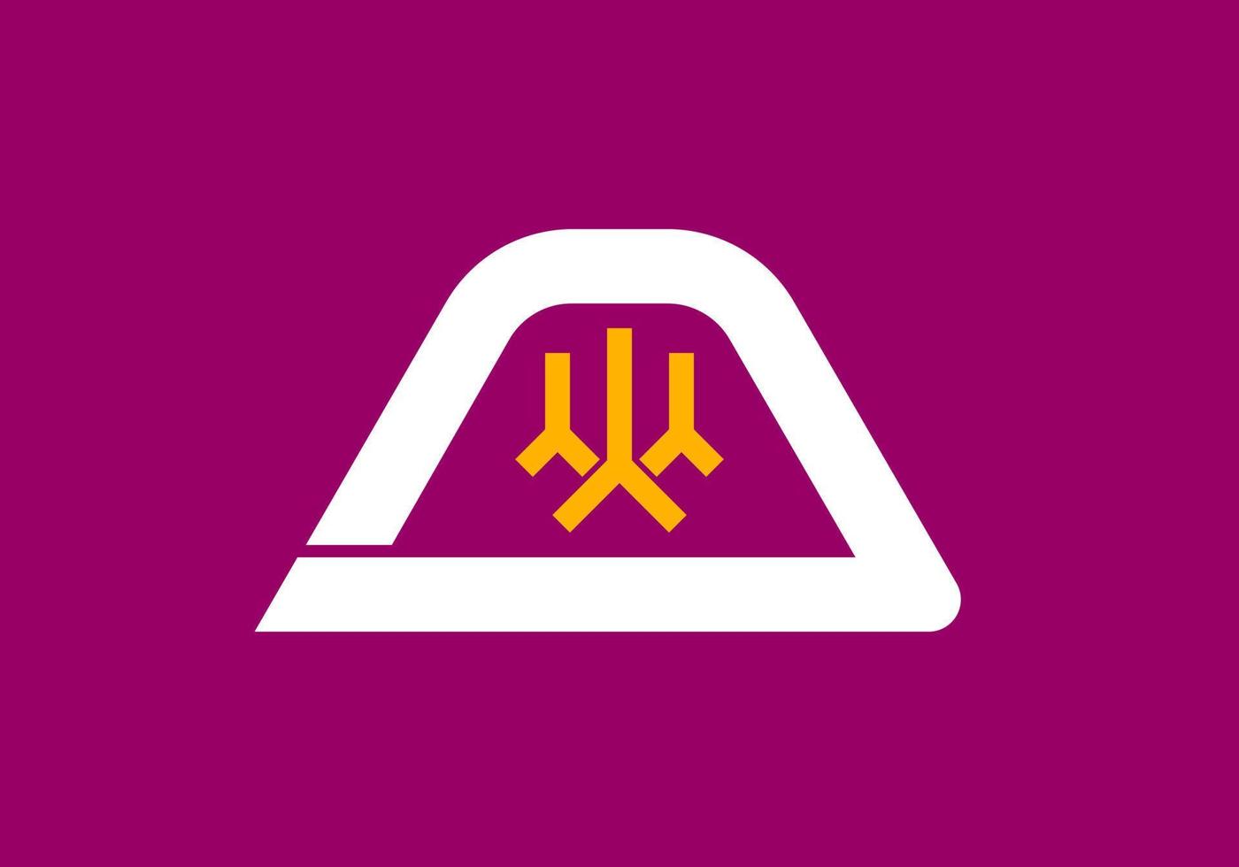 yamanashi vlag, Japan prefectuur. vector illustratie