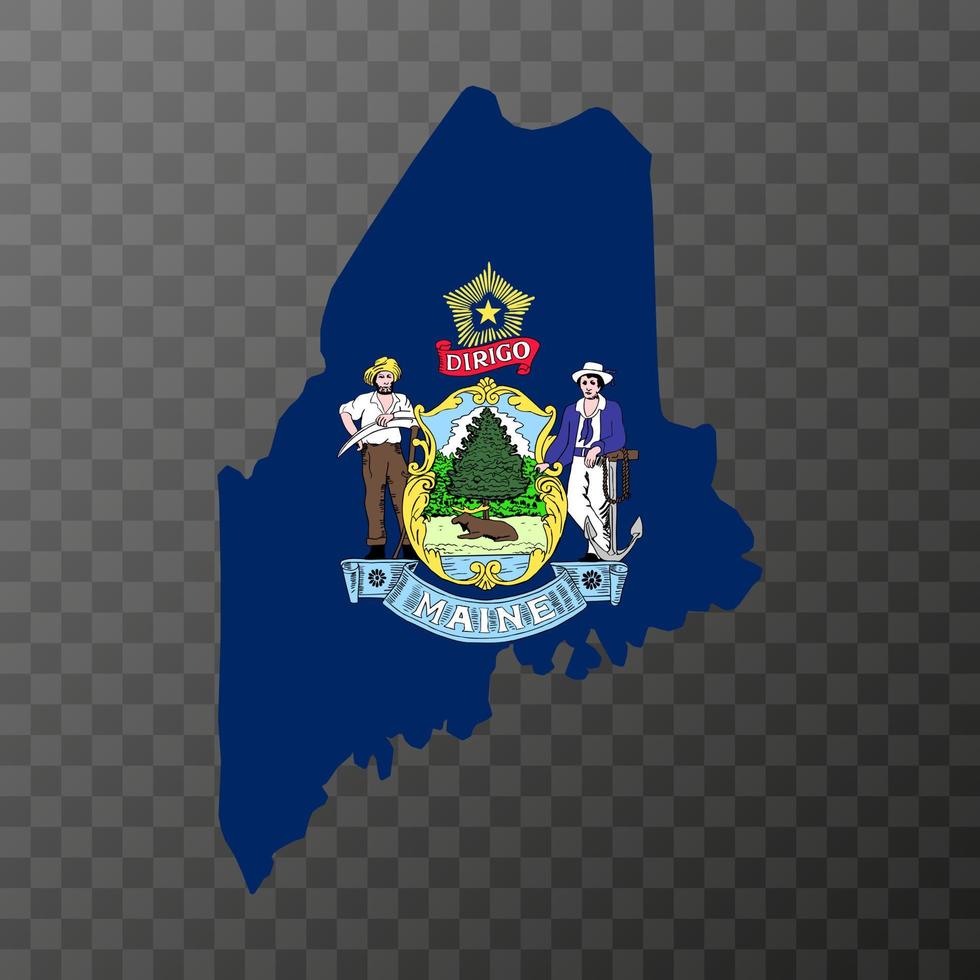 Maine staat vlag. vector illustratie.