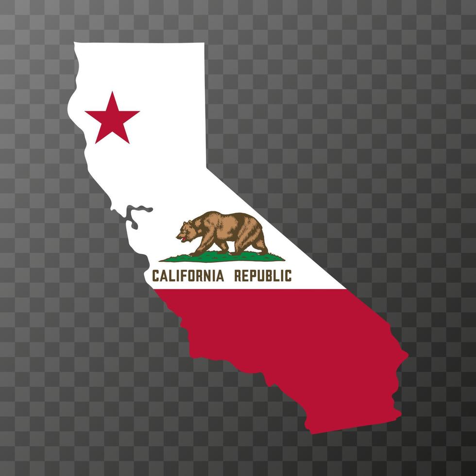 Californië staat vlag. vector illustratie.