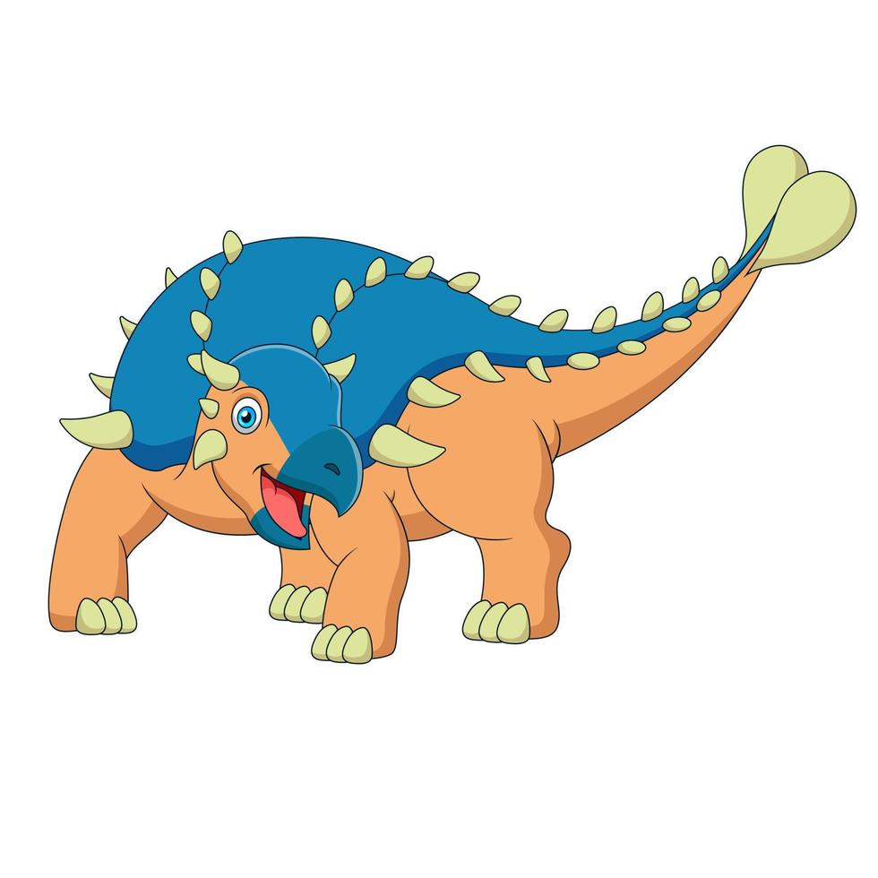 schattig ankylosaurus tekenfilm. schattig dier tekenfilm. vector illustratie