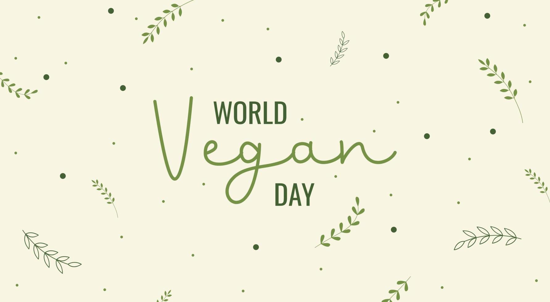 wereld vegetarisch dag banier voor sociaal media, ansichtkaarten, groet kaarten, websites. vector
