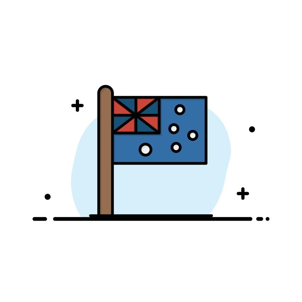 Australië land vlag natie bedrijf logo sjabloon vlak kleur vector