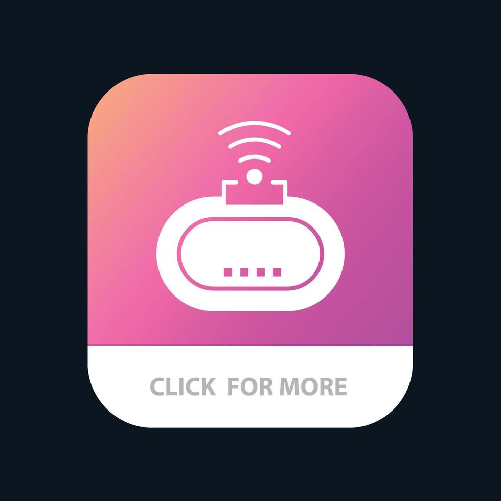 apparaat veiligheid Wifi signaal mobiel app knop android en iOS glyph versie vector