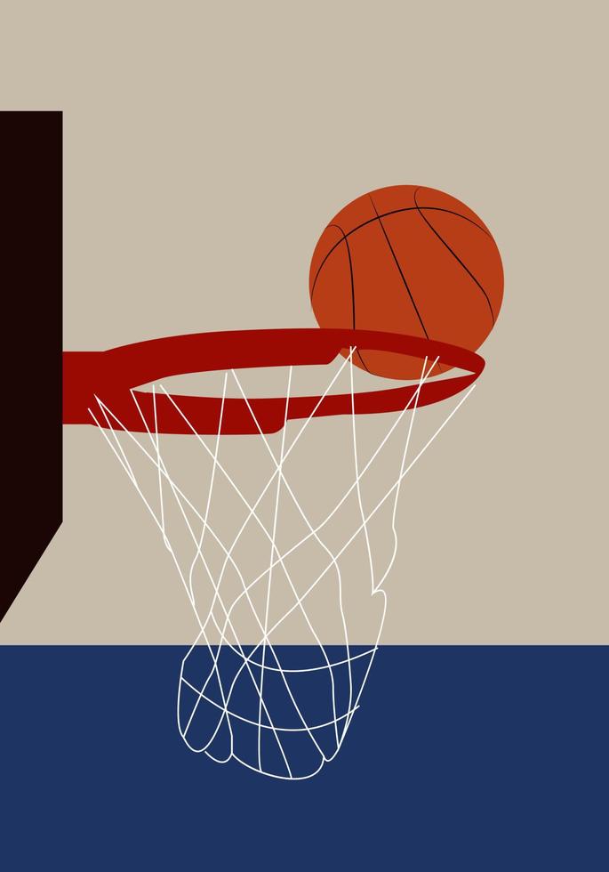 basketbal puur, illustratie, vector Aan wit achtergrond.