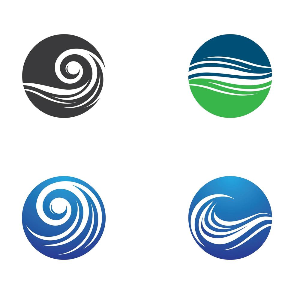 watergolf logo afbeeldingen instellen vector