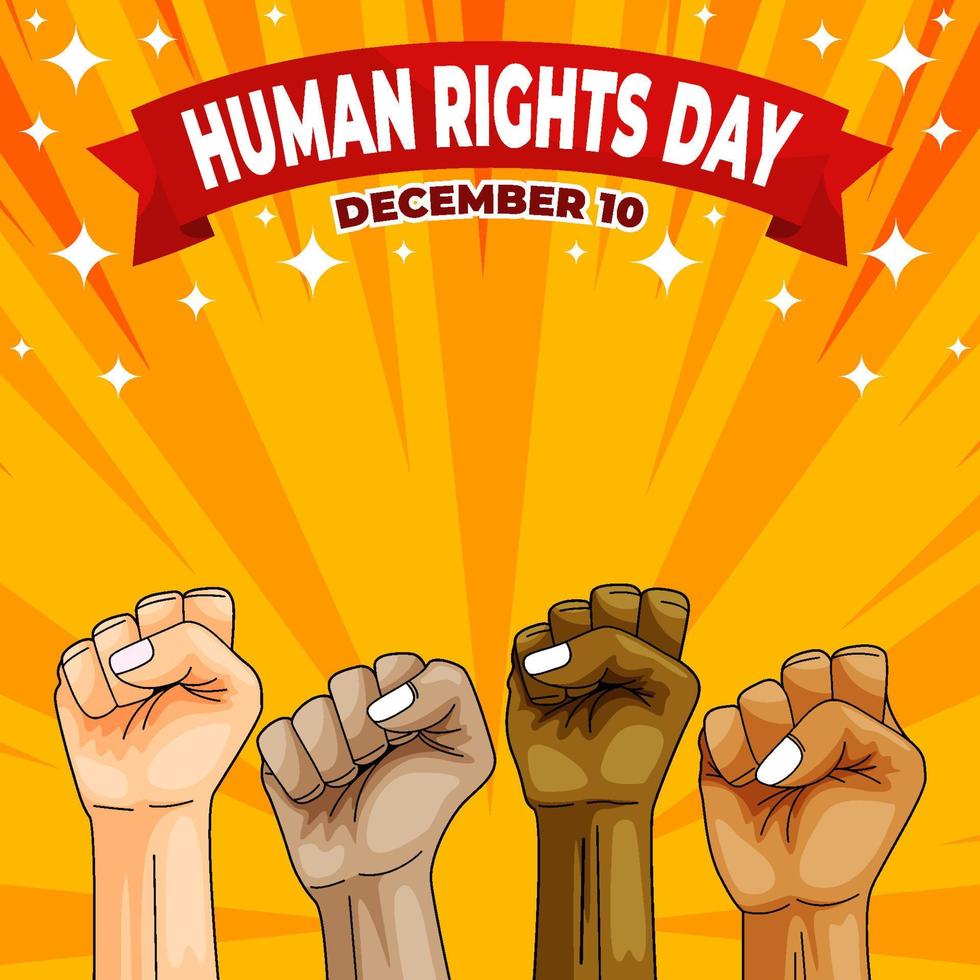 menselijk rechten dag achtergrond vector
