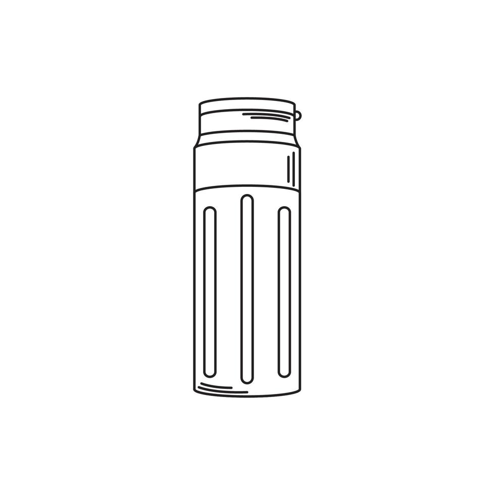 drankjes vloeistof thermosfles heet of verkoudheid lijn stijl icoon vector