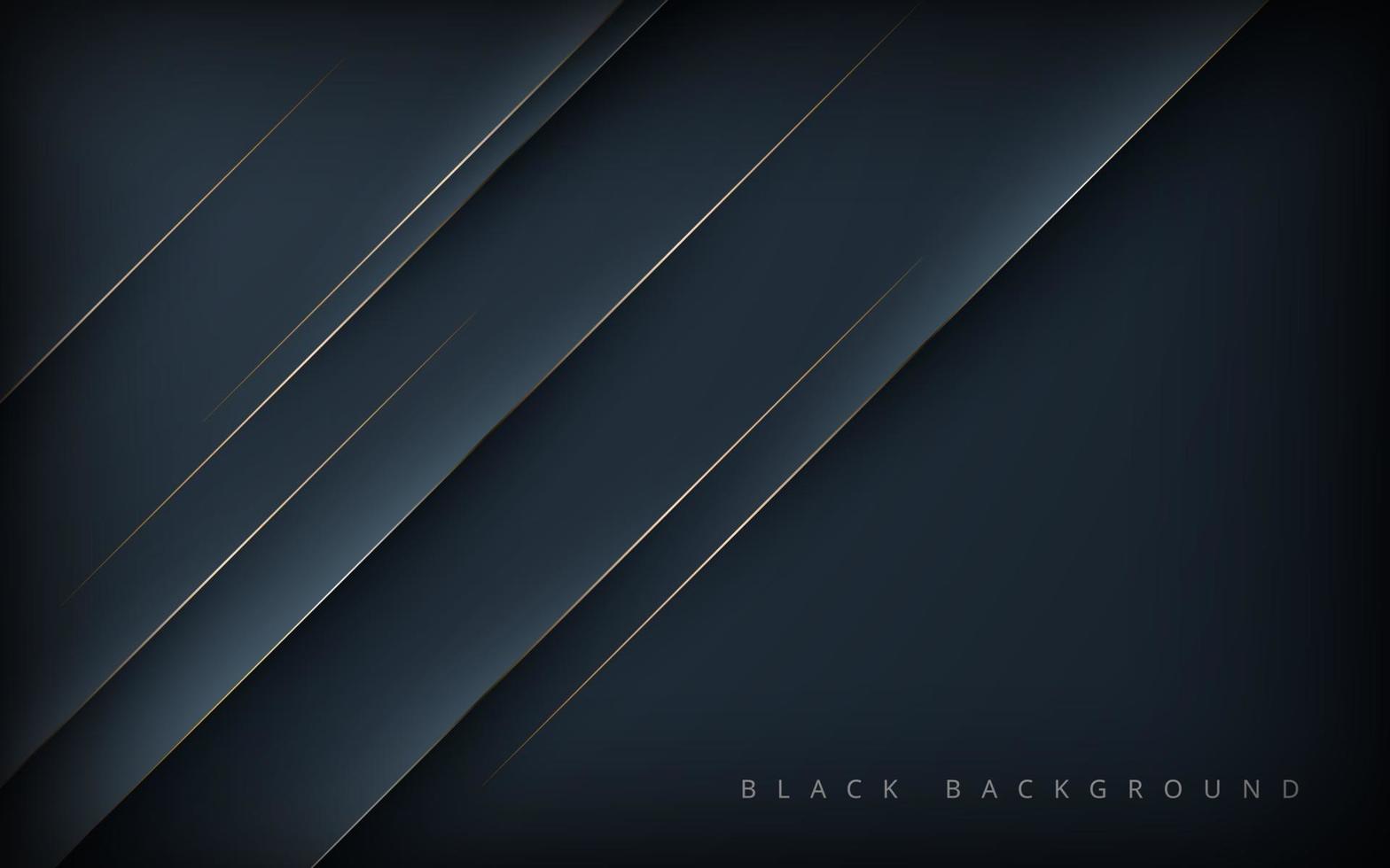 modern abstract zwart diagonaal vorm achtergrond met goud lijn samenstelling. eps10 vector