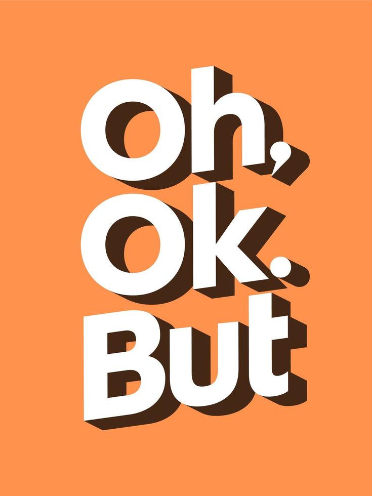 oh ok maar belettering vector