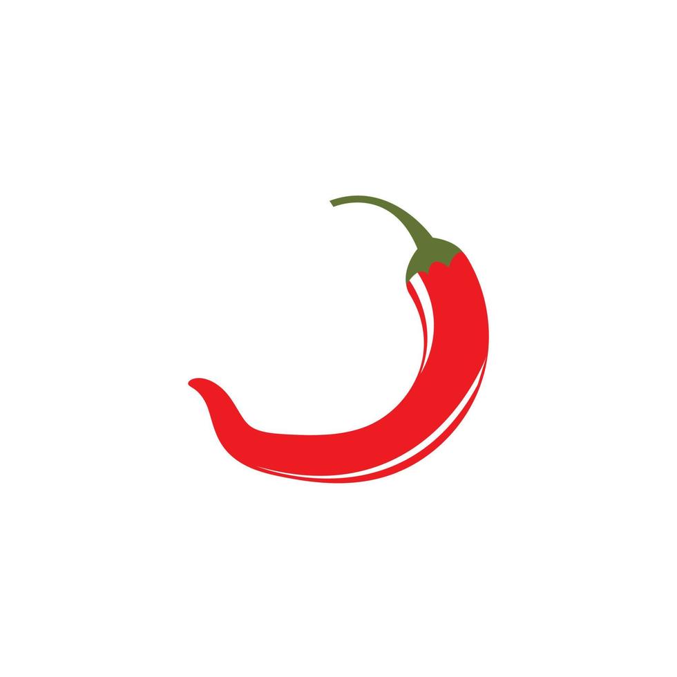 rode hete natuurlijke chili pictogram vectorillustratie vector