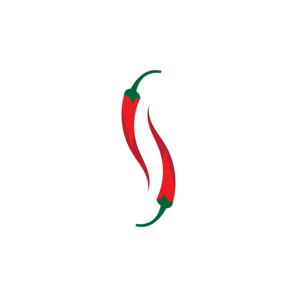 rode hete natuurlijke chili pictogram vectorillustratie vector