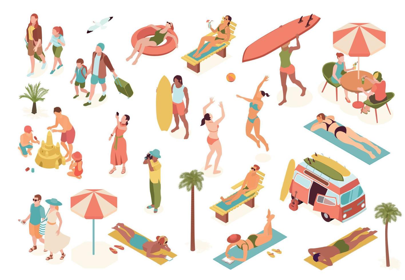 zomervakantie set vector