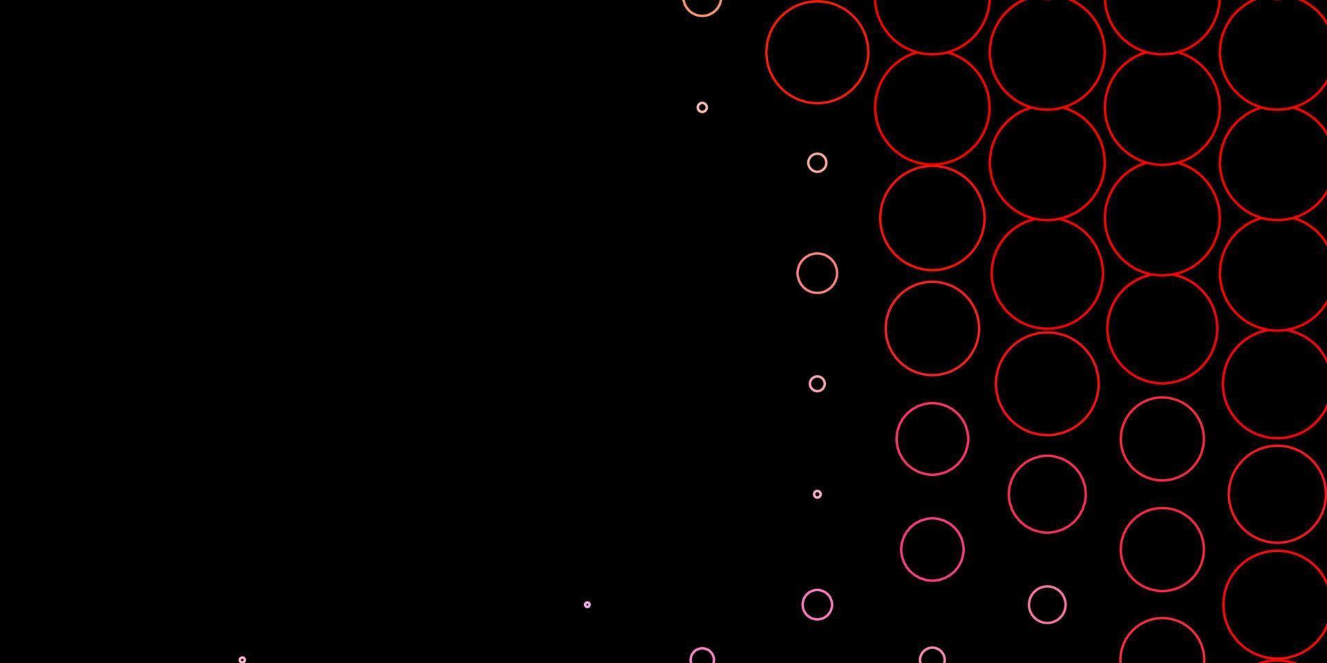 donkerrood vector sjabloon met cirkels.