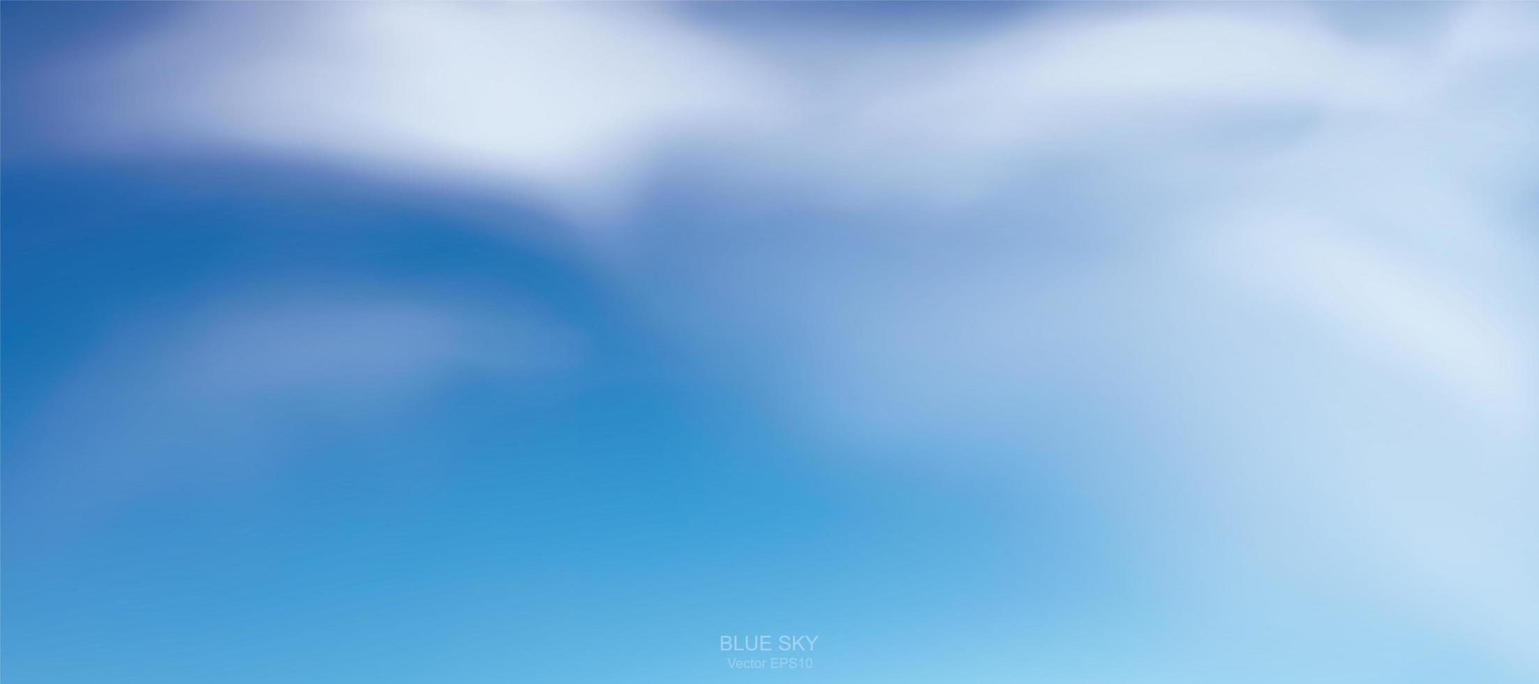blauwe hemelachtergrond met witte wolken vector