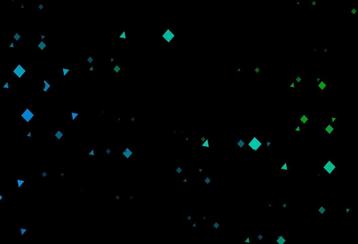 donkerblauwe, groene vectordekking in veelhoekige stijl met cirkels. vector