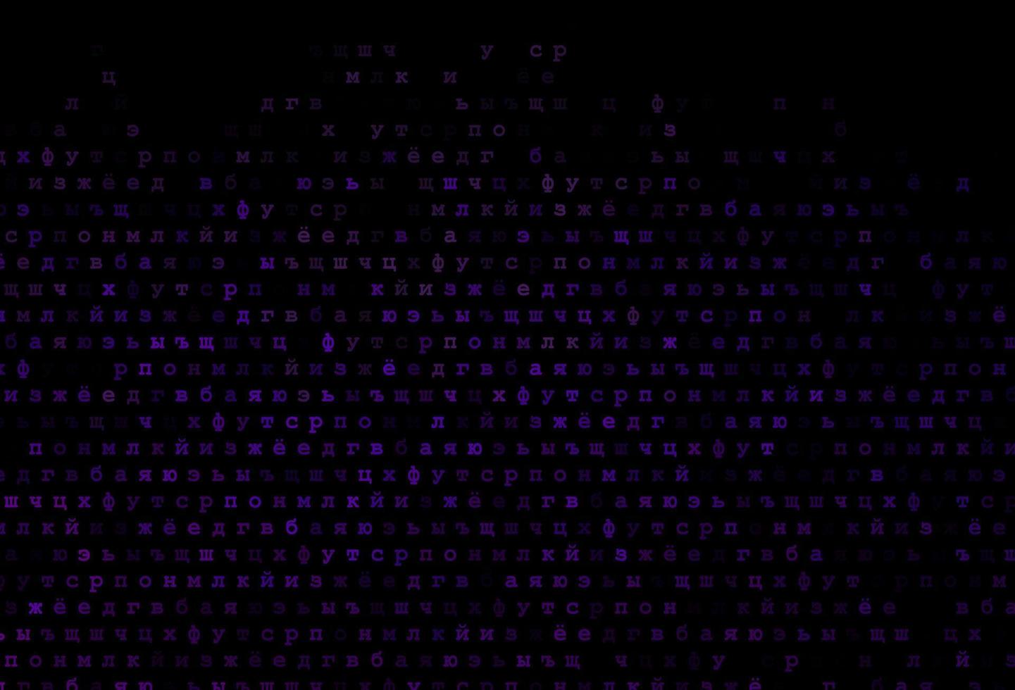 donker paars vector patroon met abc symbolen.