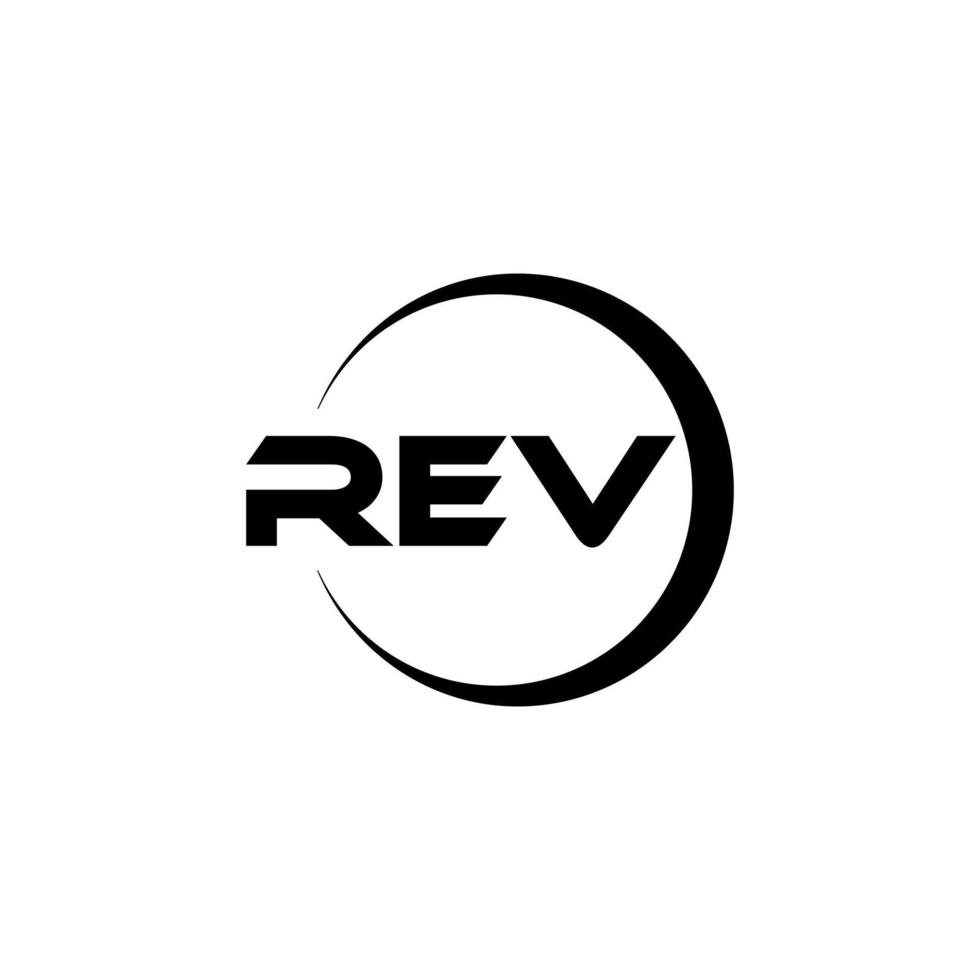 rev brief logo ontwerp in illustratie. vector logo, schoonschrift ontwerpen voor logo, poster, uitnodiging, enz.