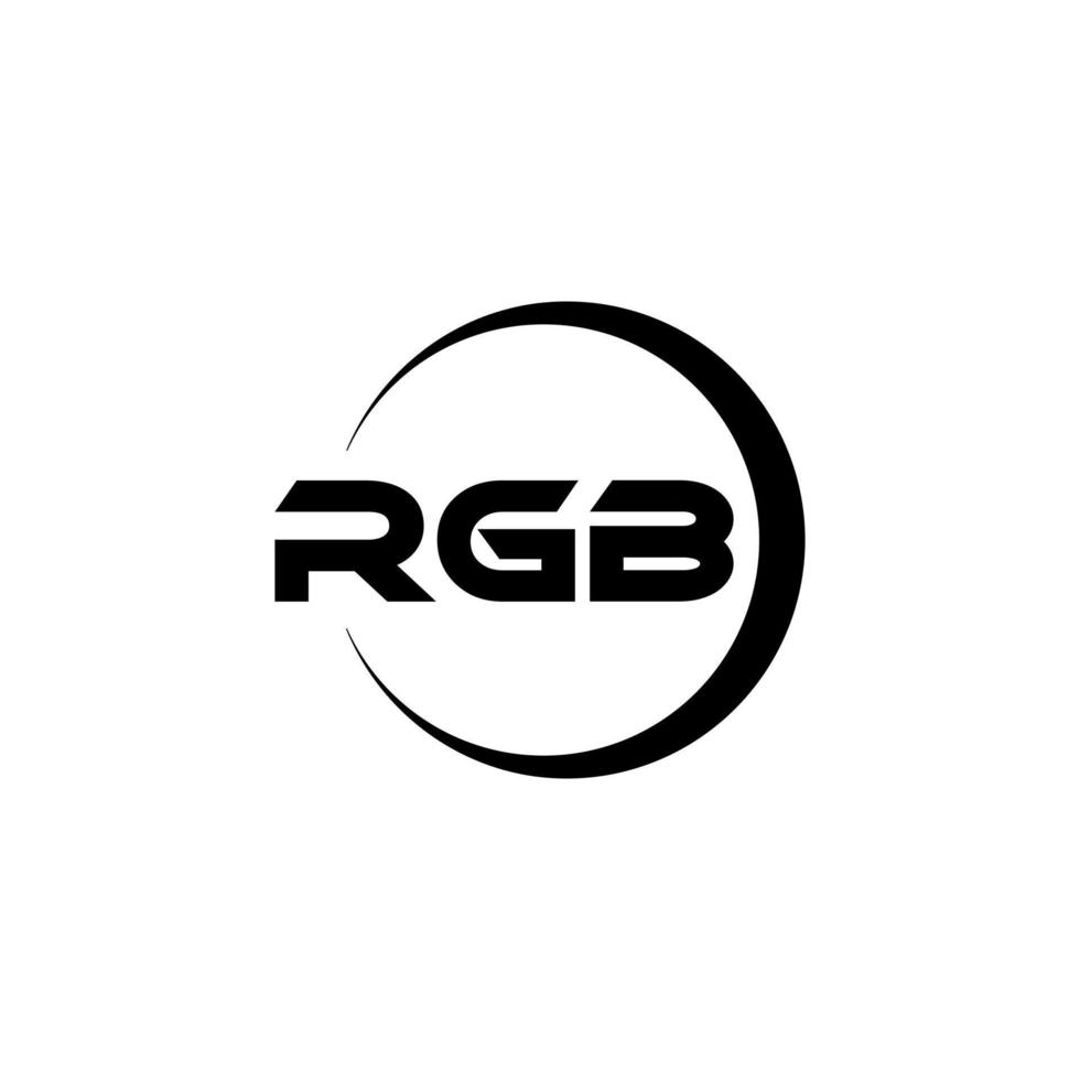 rgb brief logo ontwerp in illustratie. vector logo, schoonschrift ontwerpen voor logo, poster, uitnodiging, enz.